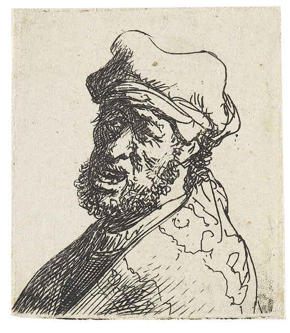 Harmensz. Rembrandt van Rijn - Alte Frau mit dunklem Schleier und Pelzkragen - Altre immagini