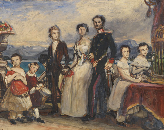 Joseph Karl Stieler - Studie zu dem Gemälde „Die Geschwister der Kaiserin Elisabeth von Österreich“