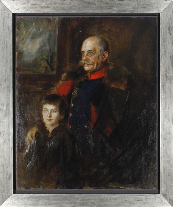 Franz von Lenbach - General von Hartmann und Sohn Hermann - Cornice