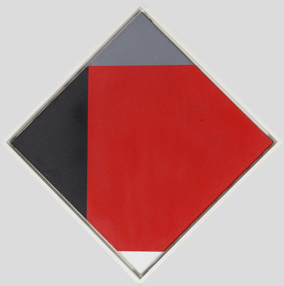 Max Bill - Rotes Quadrat in verwanderten Ecken - Cornice