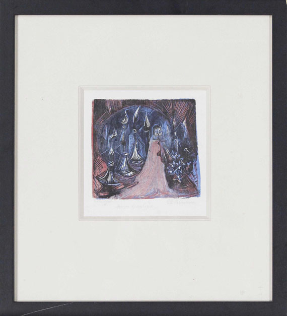 Ernst Ludwig Kirchner - Der Mann mit dem zweischneidigen Schwert. - Vision der sieben Leuchter - Cornice
