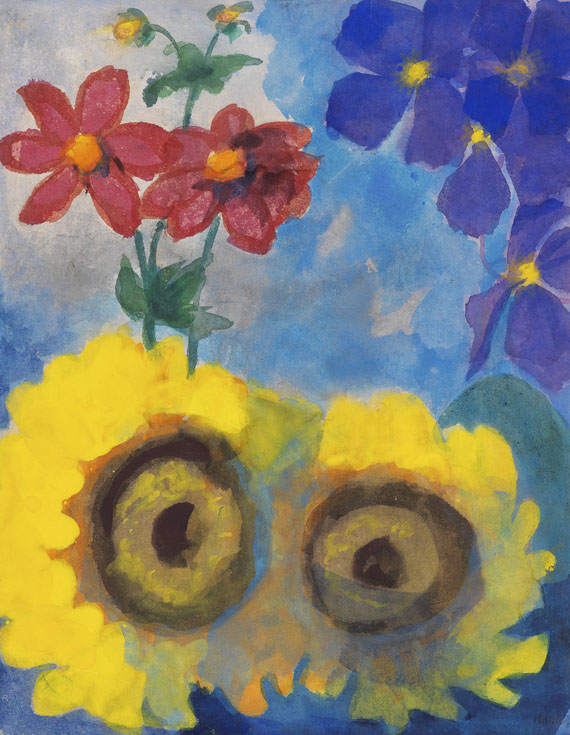 Emil Nolde - Sonnenblumen, rote und blaue Blüten - Altre immagini