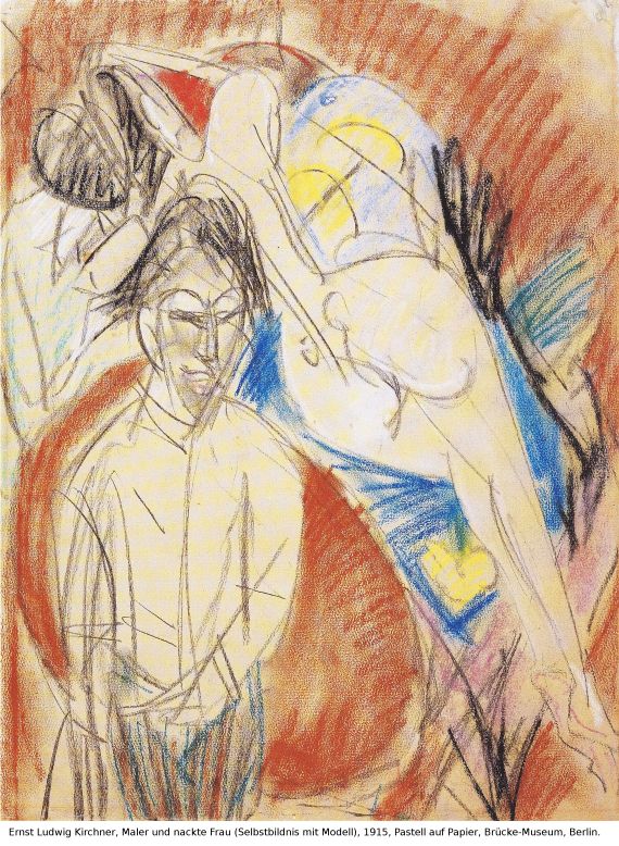 Ernst Ludwig Kirchner - Selbstporträt mit Gerda (Mann und Sitzende im Atelier) - Altre immagini