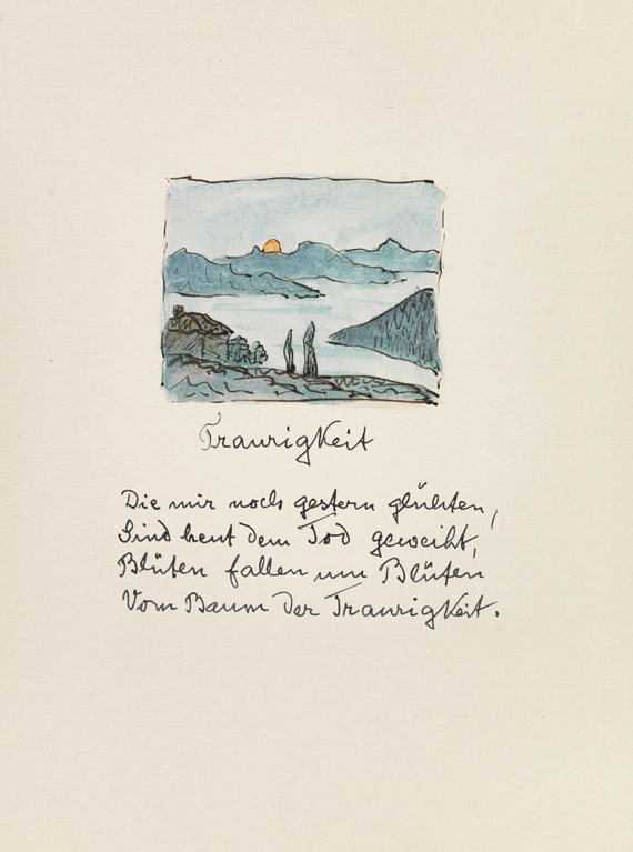 Hermann Hesse - 12 Gedichte. Originalmanuskript mit Aquarellen - Altre immagini