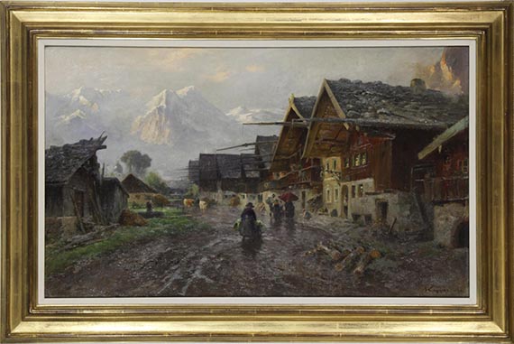 Albert Kappis - Die Frühlingsstraße in Garmisch - Cornice