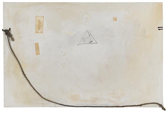 Antoni Tàpies - White, rope and triangle