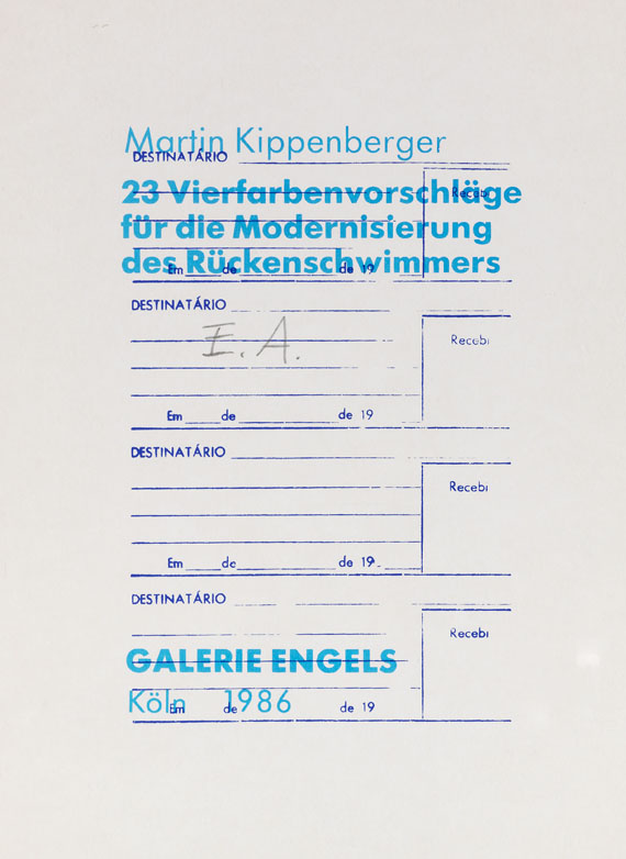 Martin Kippenberger - 23 Vierfarbenvorschläge für die Modernisierung des Rückenschwimmers - Altre immagini