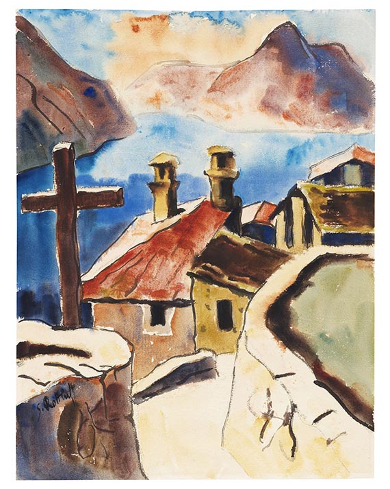 Karl Schmidt-Rottluff - Häuser im Tessin