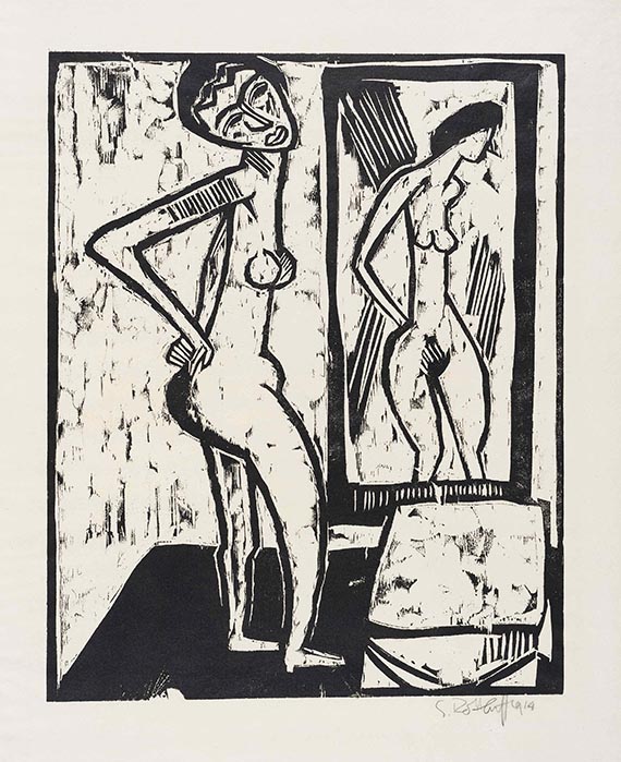 Karl Schmidt-Rottluff - Mädchen vor dem Spiegel