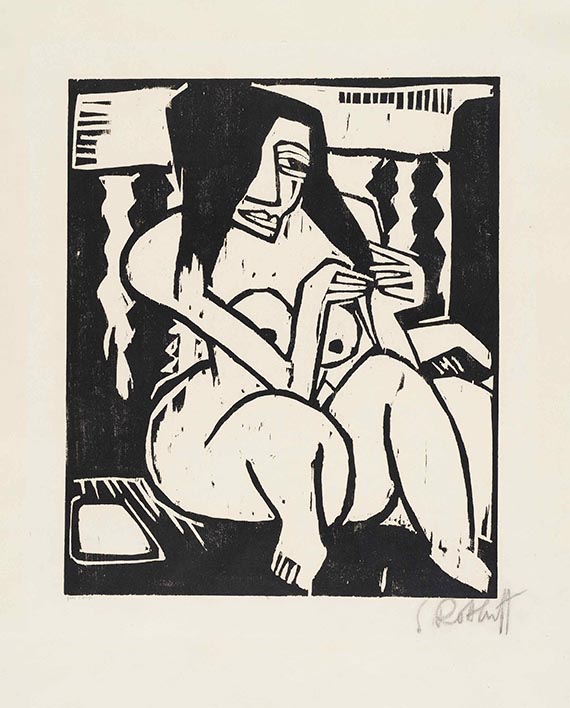 Karl Schmidt-Rottluff - Frau mit aufgelöstem Haar