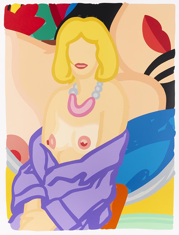 Tom Wesselmann - Claire sitting with robe half off