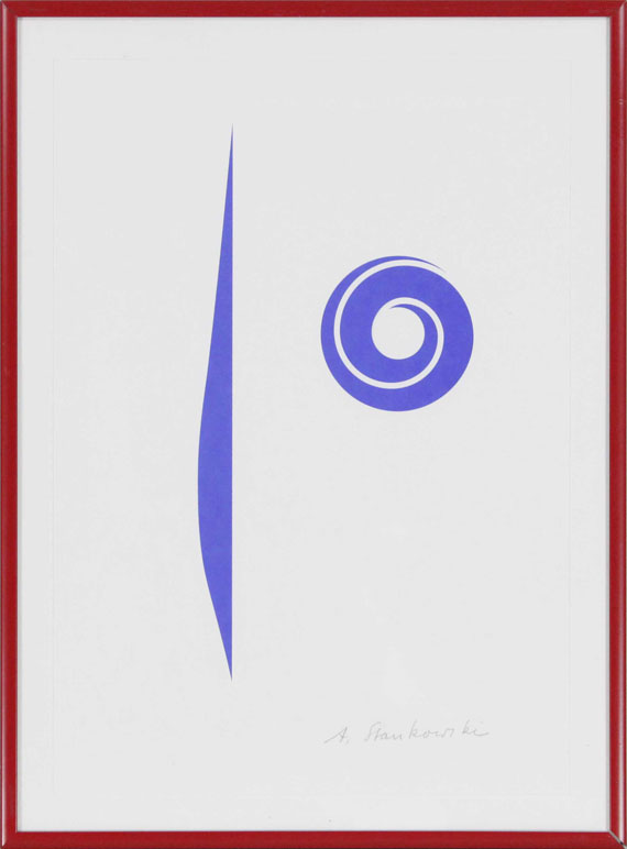 Anton Stankowski - Abstrakt Blau (Spirale blau) - Cornice