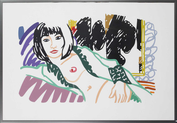 Tom Wesselmann - Monica in robe with Motherwell - Cornice