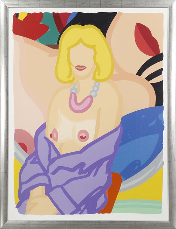 Tom Wesselmann - Claire sitting with robe half off - Cornice