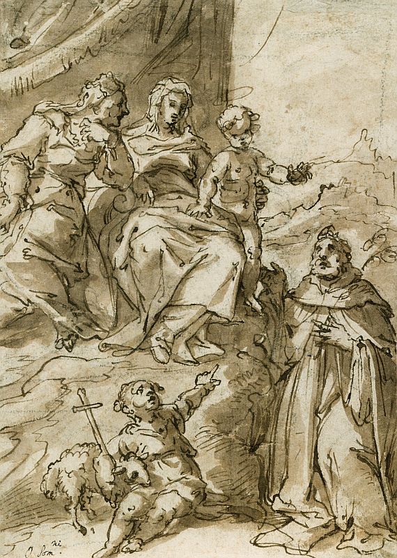Cesare Nebbia - Die Heilige Familie mit Elisabeth, Johannes und einem Heiligen