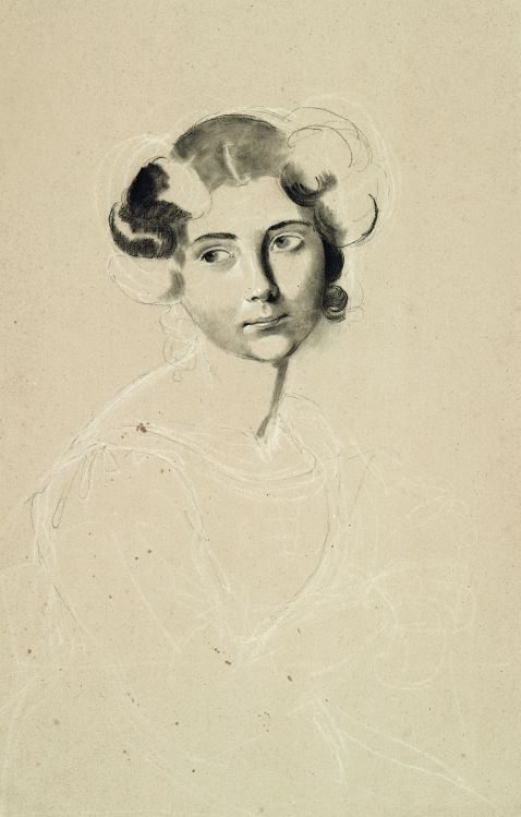 August Ferdinand Hopfgarten - Bildnis einer jungen Dame