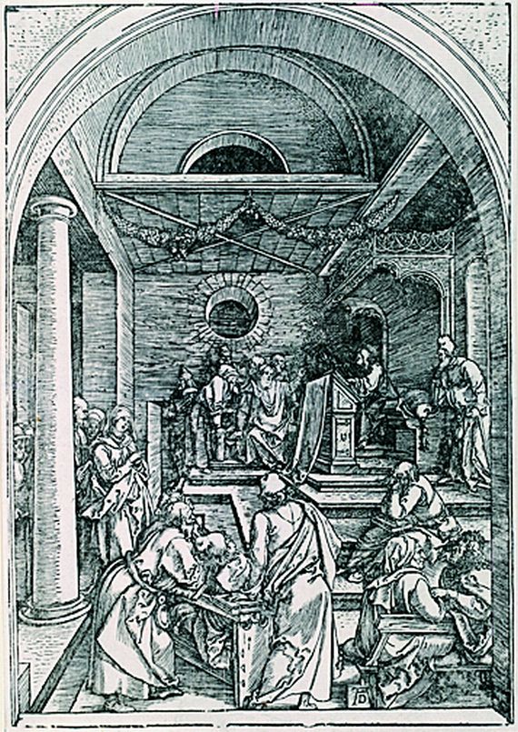 Albrecht Dürer - Der zwölfjährige Jesus im Tempel