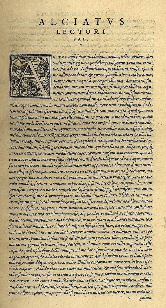 Andreae Alciatus - Paradoxorum ad pratum. 1548.
