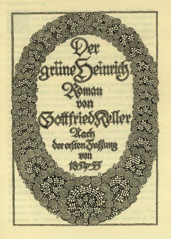 Gottfried Keller - Der grüne Heinrich. 4 Bde. 1913