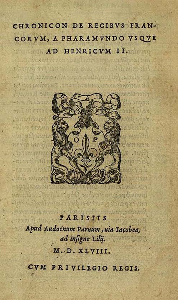 Jean Du Tillet - Chronicon de regibus Francorum. 1548 (22)