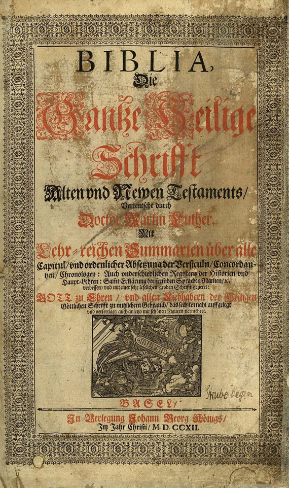 Biblia germanica - Biblia. Basel 1712