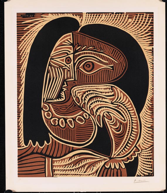 Pablo Picasso - Portrait de Jacqueline accoudé, au collier - Altre immagini