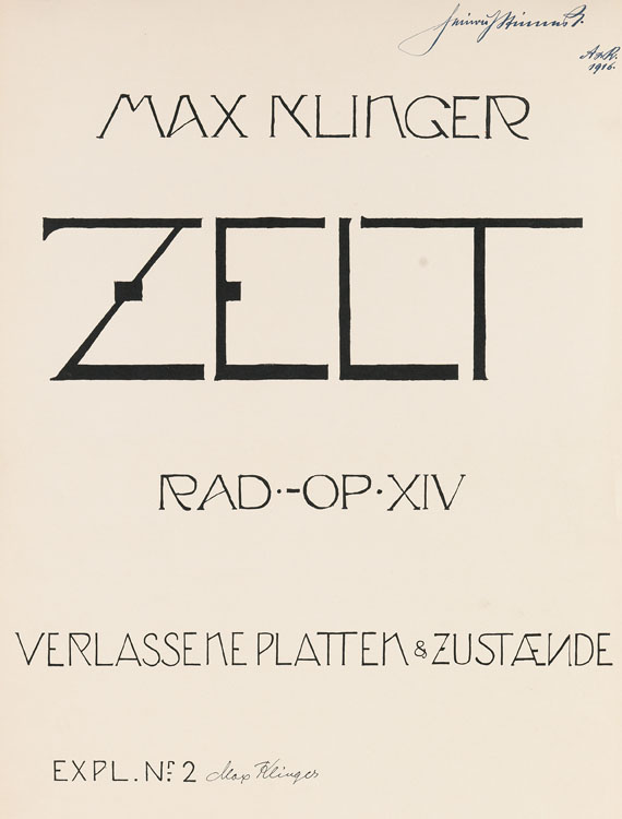 Max Klinger - Zelt. Radierungen Opus XIV: Verlassene Platten & Zustände - Altre immagini