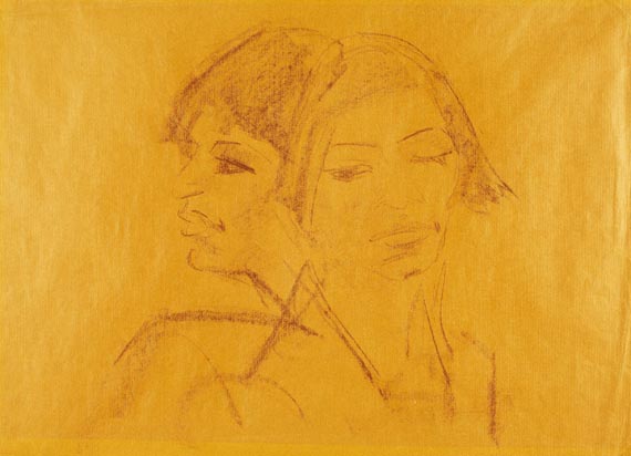 Otto Mueller - Zwei Mädchenköpfe