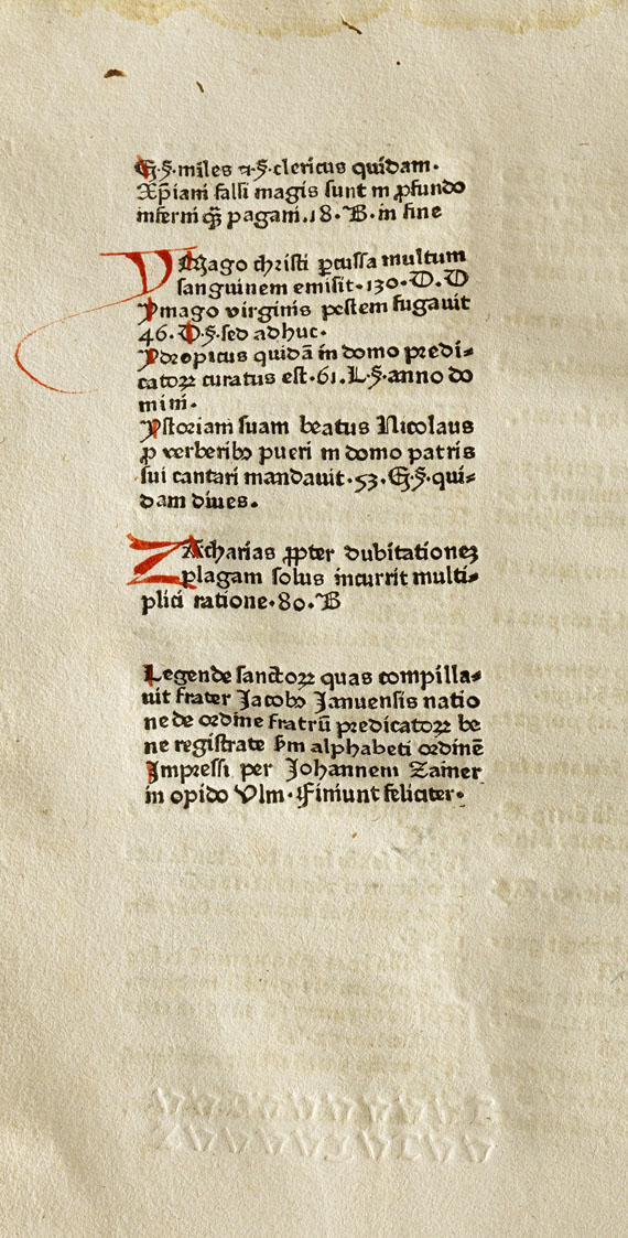  Jacobus de Voragine - Legenda aurea. um 1476   7(19) - Altre immagini