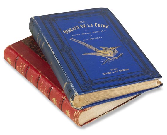 Armand David - Oustalet, Les oiseaux de la Chine. 1877. 2 Bde. - Legatura
