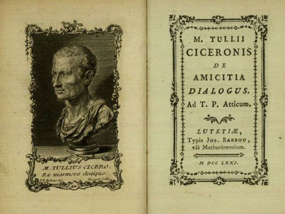 Miniaturbücher - Cicero, M. T., De amicitia. 1771