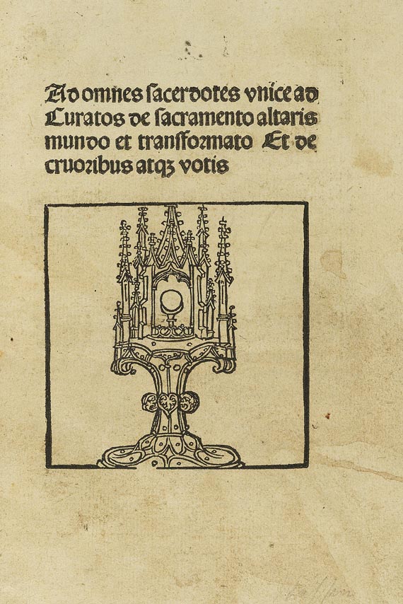 Sacramenta - Sacramentum ad omnes sacerdotes. 1493 (B27)