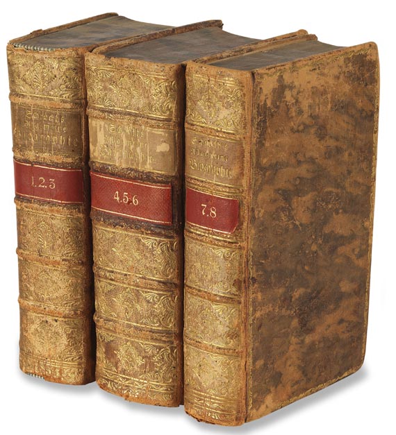 Johann Matthias Schröckh - Allgemeine Biographie. 1767-91. 8 Bde. in 3 Bden. - Legatura