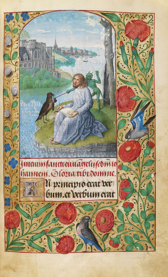  Manuskript - Stundenbuch auf Pergament. Flandern um 1500.
