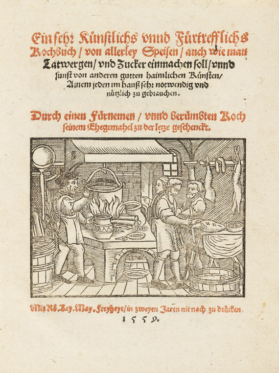   - Sehr künstlichs unnd fürtrefflichs Kochbuch. 1559. - Altre immagini