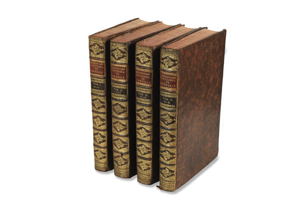 Jacques Savary des Brûlons - 4 Bde, Dictionnaire universel de commerce. 1759-1762. - Legatura