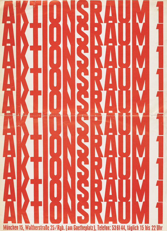  - Aktionsraum, Konvolut Hermann Nitsch, dabei 1 Plakat. 1969 - 1970. - Legatura