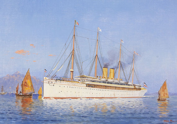 Fred Pansing - Passagierdampfer des Norddeutschen Lloyd "Kaiser Wilhelm II" im Mittelmeer