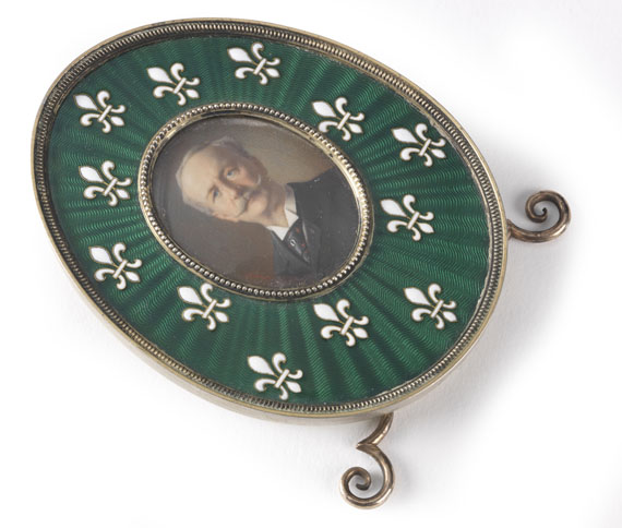Johann Victor Aarne für Peter Carl Fabergé - Fabergé-Rahmen mit Miniatur - Altre immagini
