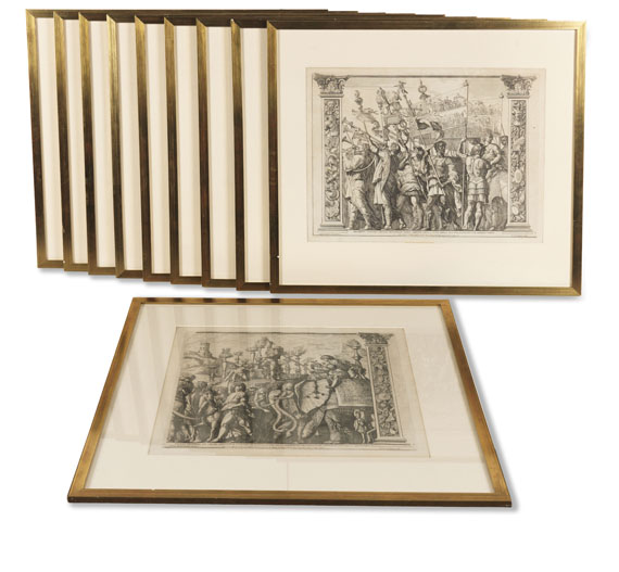 Robert van Audenaerde - Triumphzug des Julius Caesar, Kupferfolge. 10 Bll. 1692. - Altre immagini