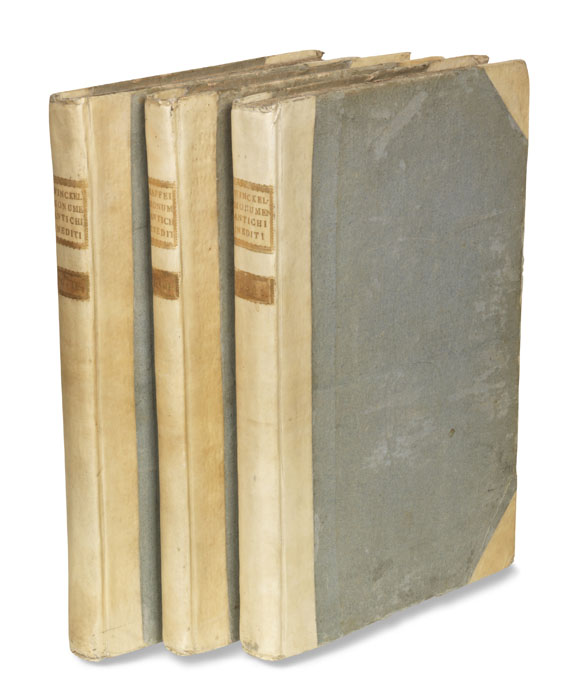 Johann Joachim Winckelmann - Monumenti antichi inediti. 2 Bde. + Suppl. (Raffei, Ricerche). Zus. 3 Bde. 1767-79.. - Altre immagini