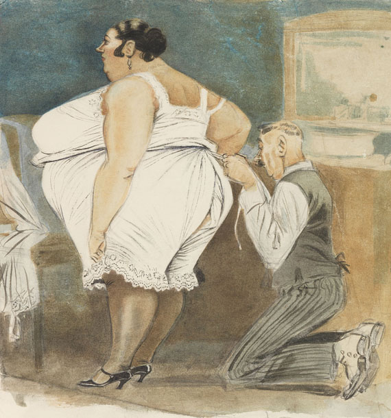  Erotica - Dicke Frauen. Folge von Zeichnungen. 1920. - Altre immagini
