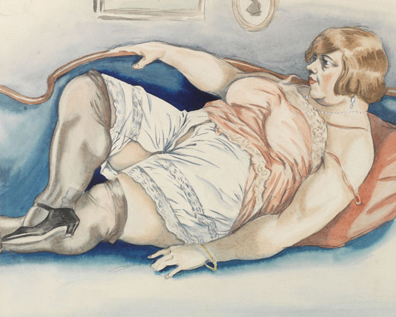  Erotica - Dicke Frauen. Folge von Zeichnungen. 1920. - Altre immagini