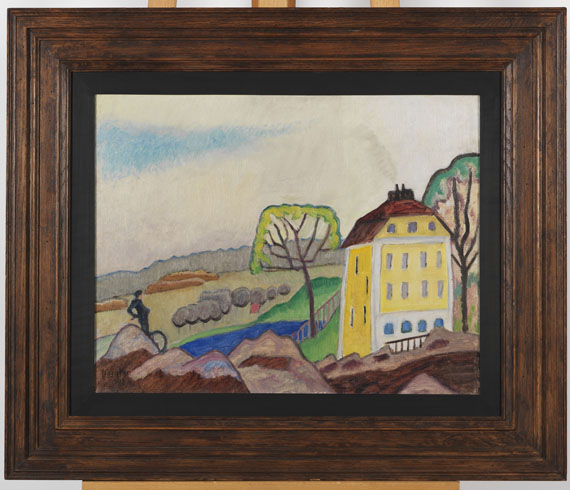 Gabriele Münter - Landschaft mit gelbem Haus - Cornice