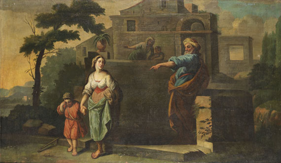 Flandern - 2 Gemälde: Joseph und seine Brüder. Vertreibung der Hagar