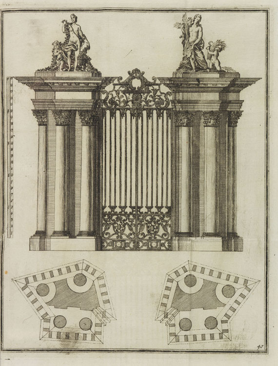 Johann Rudolf Fäsch - Grund-mäßige Anweisung zu den Verzierungen der Fenster. 2 Bde. um 1720.