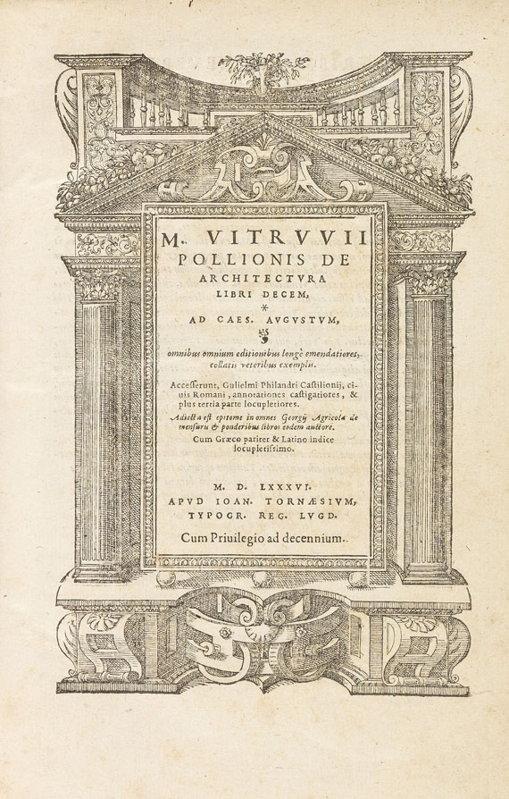 Marcus Vitruvius Pollio - De architectura. 1586