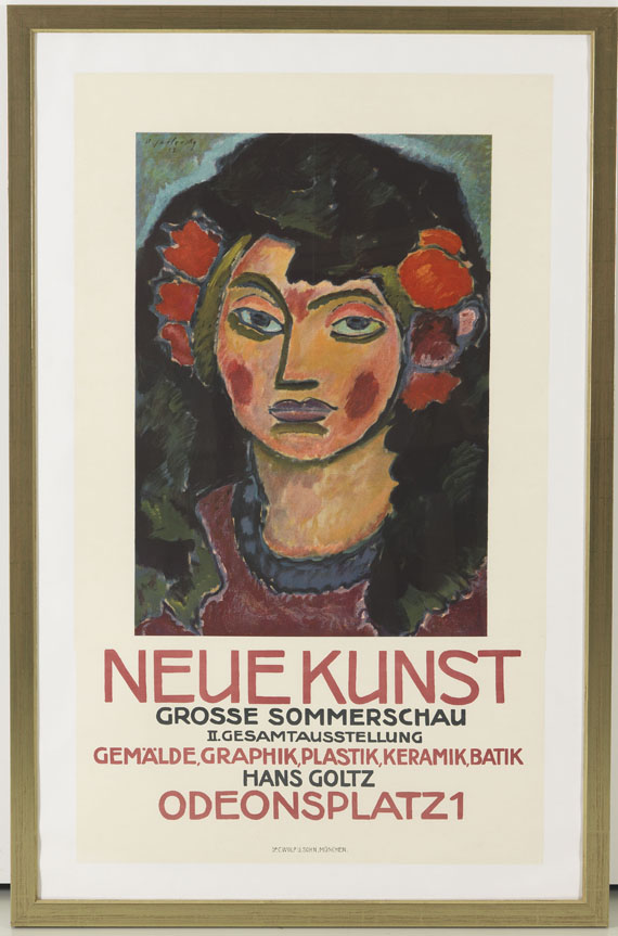 Alexej von Jawlensky - Plakat für die große Sommerschau der Galerie Neue Kunst, München - Cornice