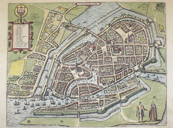  Hamburg - 1 Bl. Hamburgum - Hamburg. Braun-Hogenberg 1588