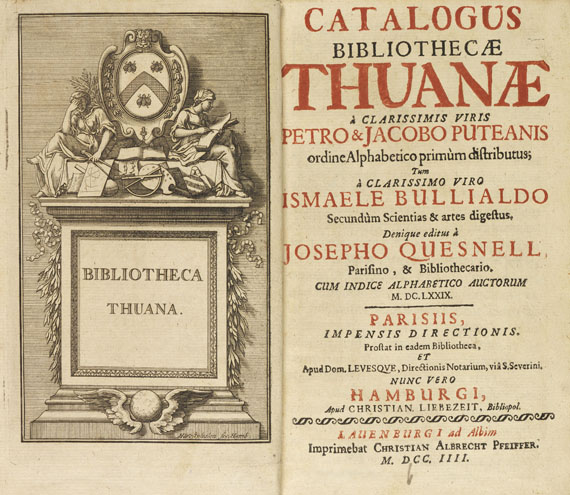 Jacque-Auguste de Thou - Catalogus bibliothecae Thuanae